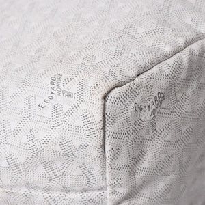 GOYARD ゴヤール サンルイPM バッグ トートバッグ STLCROPMLTY50CL50P ホワイト PVC レザー 美品 中古 4a006773