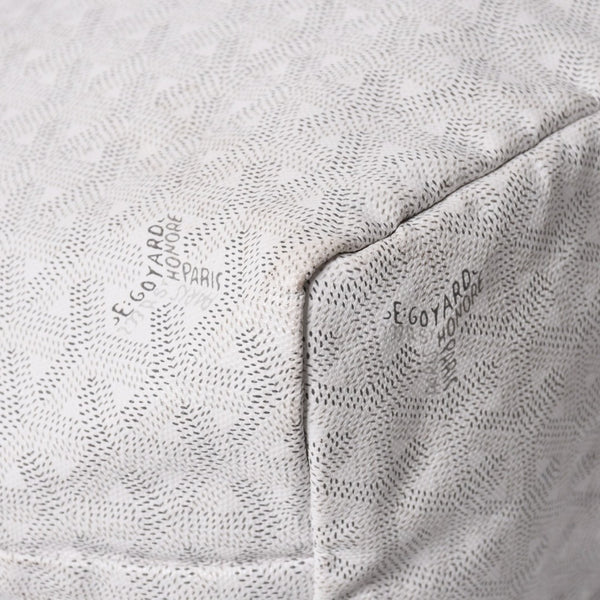 GOYARD ゴヤール サンルイPM バッグ トートバッグ STLCROPMLTY50CL50P ホワイト PVC レザー 美品 中古 4a006773