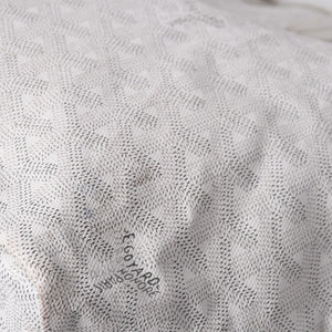 GOYARD ゴヤール サンルイPM バッグ トートバッグ STLCROPMLTY50CL50P ホワイト PVC レザー 美品 中古 4a006773