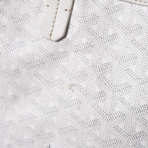 GOYARD ゴヤール サンルイPM バッグ トートバッグ STLCROPMLTY50CL50P ホワイト PVC レザー 美品 中古 4a006773