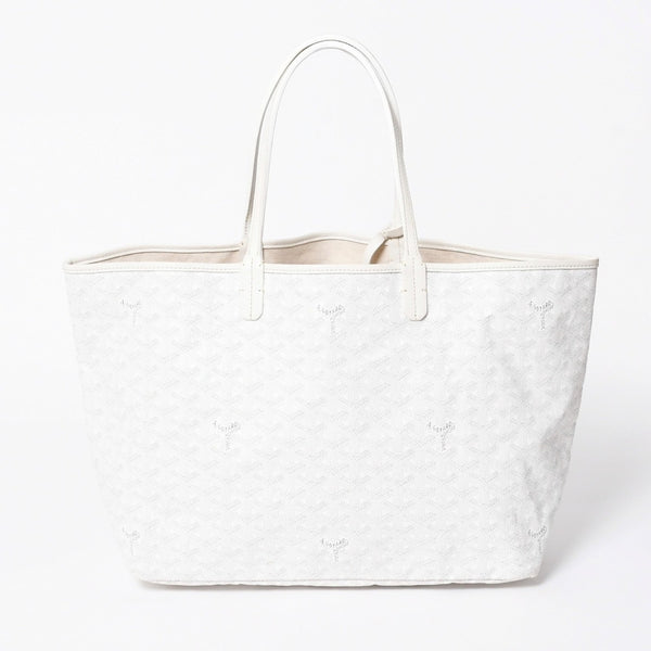 GOYARD ゴヤール サンルイPM バッグ トートバッグ STLCROPMLTY50CL50P ホワイト PVC レザー 美品 中古 4a006773