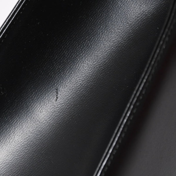 極美品 YVES SAINT LAURENT イヴ サンローラン ハンドバッグ 2WAYバッグ OS 3309 カーフレザー ブラック ゴールド金具 中古 4a006704