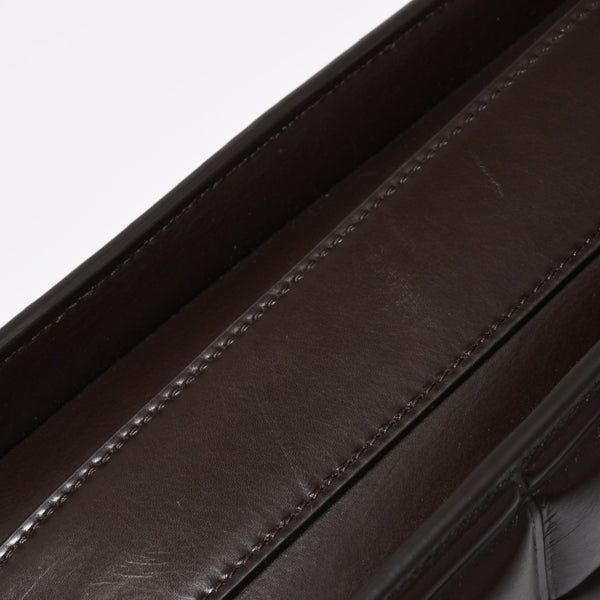 極美品 BOTTEGA VENETA ボッテガヴェネタ マリー レザー ショルダーハンドバッグ B08064014X ブラウン ダークブラウン ゴールド金具 中古 4a006591