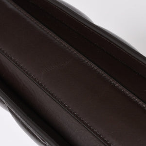 極美品 BOTTEGA VENETA ボッテガヴェネタ マリー レザー ショルダーハンドバッグ B08064014X ブラウン ダークブラウン ゴールド金具 中古 4a006591