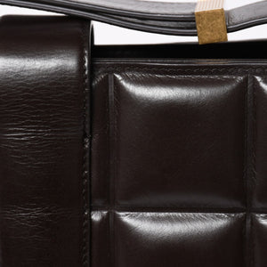 極美品 BOTTEGA VENETA ボッテガヴェネタ マリー レザー ショルダーハンドバッグ B08064014X ブラウン ダークブラウン ゴールド金具 中古 4a006591