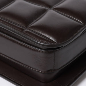 極美品 BOTTEGA VENETA ボッテガヴェネタ マリー レザー ショルダーハンドバッグ B08064014X ブラウン ダークブラウン ゴールド金具 中古 4a006591