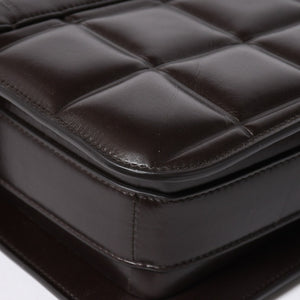 極美品 BOTTEGA VENETA ボッテガヴェネタ マリー レザー ショルダーハンドバッグ B08064014X ブラウン ダークブラウン ゴールド金具 中古 4a006591