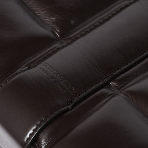 極美品 BOTTEGA VENETA ボッテガヴェネタ マリー レザー ショルダーハンドバッグ B08064014X ブラウン ダークブラウン ゴールド金具 中古 4a006591
