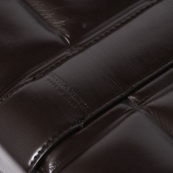極美品 BOTTEGA VENETA ボッテガヴェネタ マリー レザー ショルダーハンドバッグ B08064014X ブラウン ダークブラウン ゴールド金具 中古 4a006591