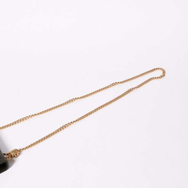 極美品 CHANEL シャネル アジャスタブル チェーンショルダーバッグ ランダム番台 ココマーク ラムスキン オリーブ ゴールド金具 中古 4a006774