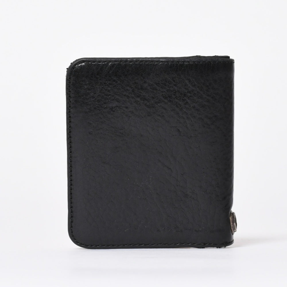 極美品 CHROME HEARTS クロムハーツ DR DIGIACOMO ウォレット 二つ折り クロスパッチ ディジャコモ 財布 黒 中古 4a006905