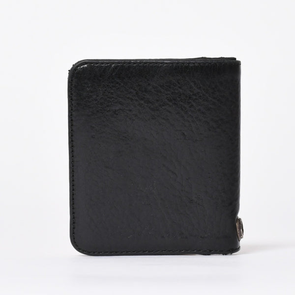 極美品 CHROME HEARTS クロムハーツ DR DIGIACOMO ウォレット 二つ折り クロスパッチ ディジャコモ 財布 黒 中古 4a006905