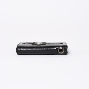 極美品 CHROME HEARTS クロムハーツ DR DIGIACOMO ウォレット 二つ折り クロスパッチ ディジャコモ 財布 黒 中古 4a006905