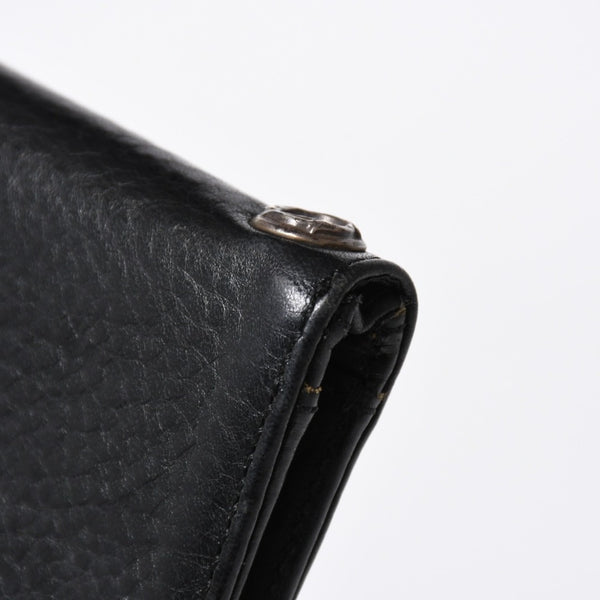 極美品 CHROME HEARTS クロムハーツ DR DIGIACOMO ウォレット 二つ折り クロスパッチ ディジャコモ 財布 黒 中古 4a006905