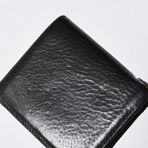 極美品 CHROME HEARTS クロムハーツ DR DIGIACOMO ウォレット 二つ折り クロスパッチ ディジャコモ 財布 黒 中古 4a006905