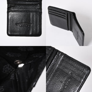 極美品 CHROME HEARTS クロムハーツ DR DIGIACOMO ウォレット 二つ折り クロスパッチ ディジャコモ 財布 黒 中古 4a006905
