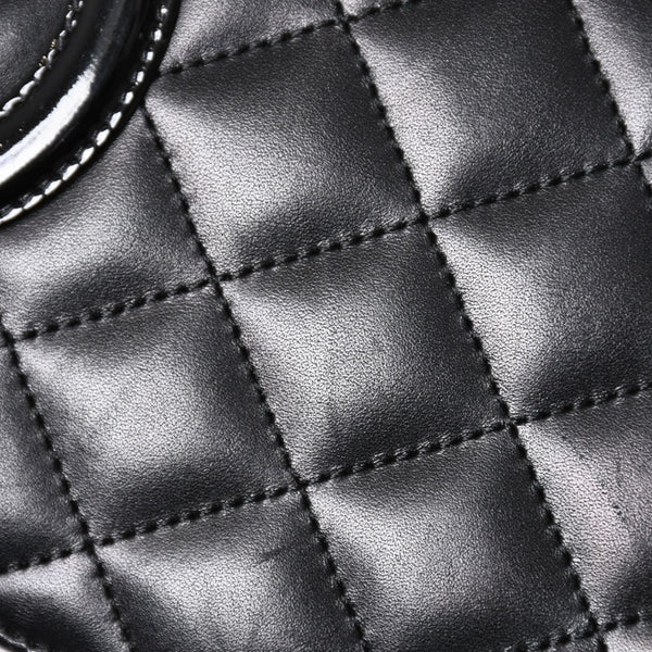 CHANEL シャネル カンボンライン 長財布 15番台 ココマーク パッチ カーフレザー ブラック ピンク シルバー金具 美品 中古 4a006779