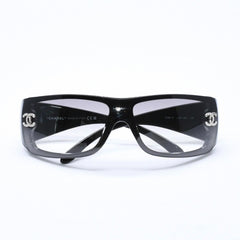 CHANEL シャネル サングラス アイウェア 5088-B c.501/8G サイズ120 ココマーク ラインストーン ブラック 美品 中古 4a006576