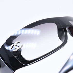 CHANEL シャネル サングラス アイウェア 5088-B c.501/8G サイズ120 ココマーク ラインストーン ブラック 美品 中古 4a006576