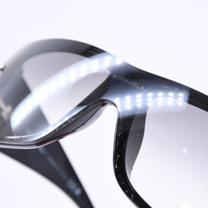 CHANEL シャネル サングラス アイウェア 5088-B c.501/8G サイズ120 ココマーク ラインストーン ブラック 美品 中古 4a006576