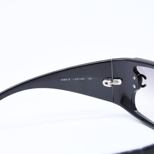 CHANEL シャネル サングラス アイウェア 5088-B c.501/8G サイズ120 ココマーク ラインストーン ブラック 美品 中古 4a006576