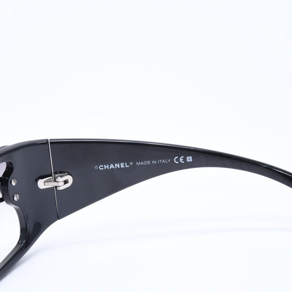 CHANEL シャネル サングラス アイウェア 5088-B c.501/8G サイズ120 ココマーク ラインストーン ブラック 美品 中古 4a006576