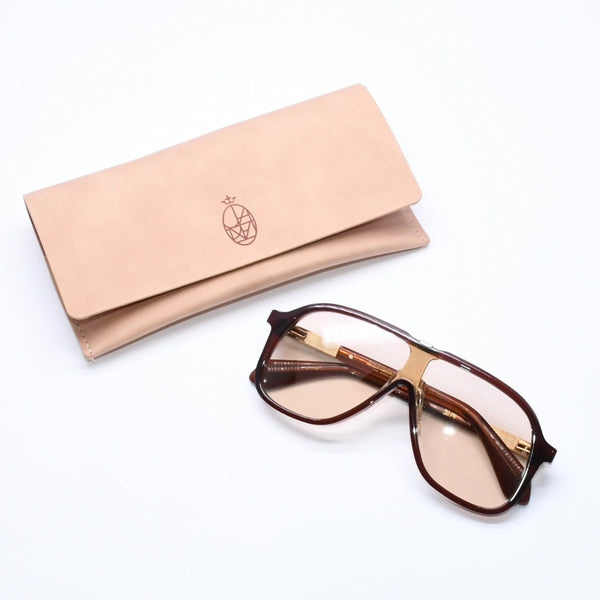 極美品 JACQUESMARIE MAGE ジャックマリー マージュ 黒川 サングラス アイウェア JMMKQ7T 26/200 クリアブラウン 中古 4a006882