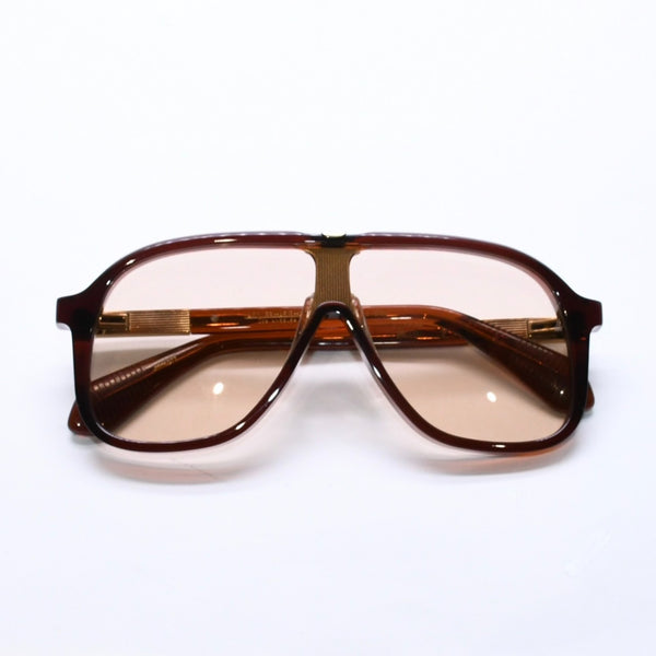 極美品 JACQUESMARIE MAGE ジャックマリー マージュ 黒川 サングラス アイウェア JMMKQ7T 26/200 クリアブラウン 中古 4a006882