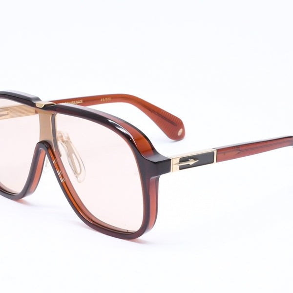 極美品 JACQUESMARIE MAGE ジャックマリー マージュ 黒川 サングラス アイウェア JMMKQ7T 26/200 クリアブラウン 中古 4a006882