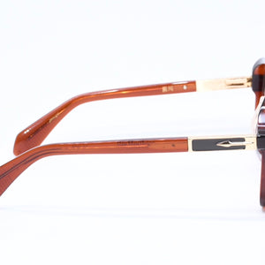 極美品 JACQUESMARIE MAGE ジャックマリー マージュ 黒川 サングラス アイウェア JMMKQ7T 26/200 クリアブラウン 中古 4a006882