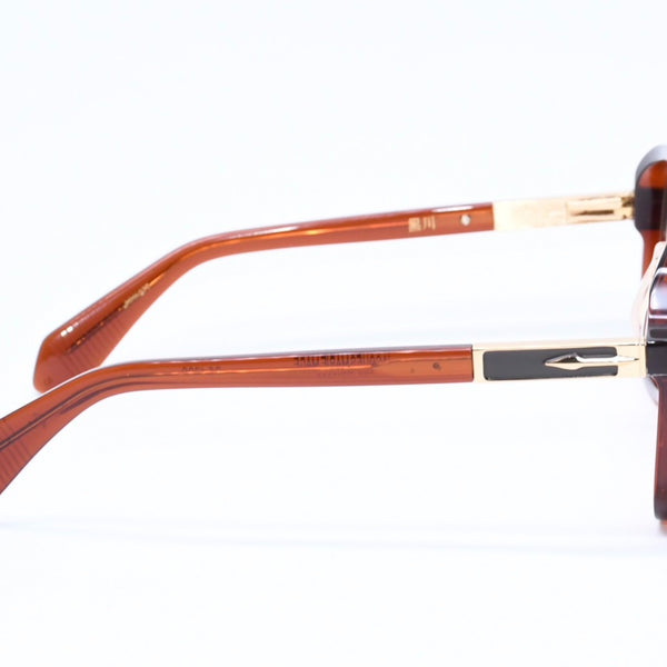 極美品 JACQUESMARIE MAGE ジャックマリー マージュ 黒川 サングラス アイウェア JMMKQ7T 26/200 クリアブラウン 中古 4a006882
