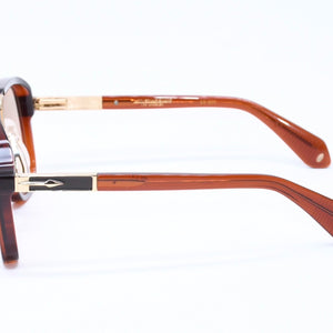 極美品 JACQUESMARIE MAGE ジャックマリー マージュ 黒川 サングラス アイウェア JMMKQ7T 26/200 クリアブラウン 中古 4a006882