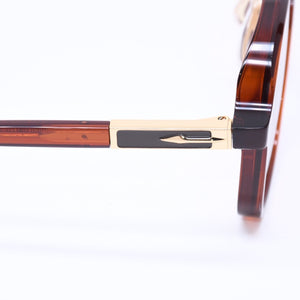 極美品 JACQUESMARIE MAGE ジャックマリー マージュ 黒川 サングラス アイウェア JMMKQ7T 26/200 クリアブラウン 中古 4a006882