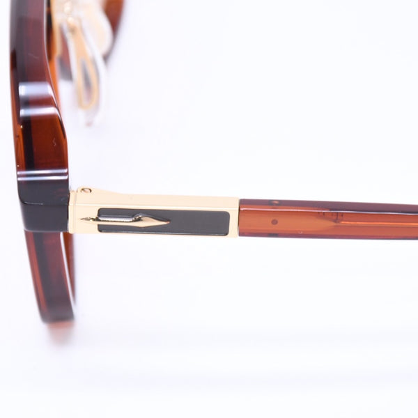 極美品 JACQUESMARIE MAGE ジャックマリー マージュ 黒川 サングラス アイウェア JMMKQ7T 26/200 クリアブラウン 中古 4a006882