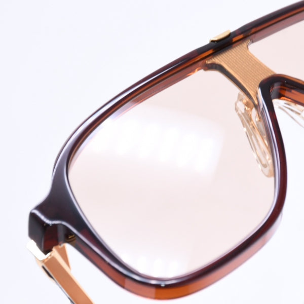 極美品 JACQUESMARIE MAGE ジャックマリー マージュ 黒川 サングラス アイウェア JMMKQ7T 26/200 クリアブラウン 中古 4a006882