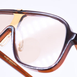 極美品 JACQUESMARIE MAGE ジャックマリー マージュ 黒川 サングラス アイウェア JMMKQ7T 26/200 クリアブラウン 中古 4a006882