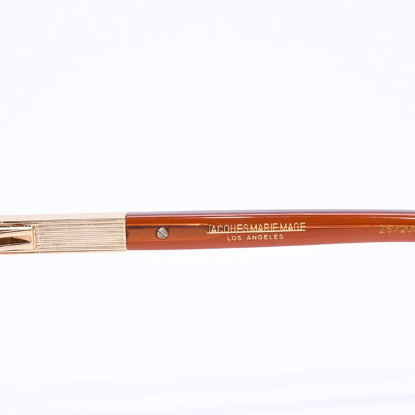 極美品 JACQUESMARIE MAGE ジャックマリー マージュ 黒川 サングラス アイウェア JMMKQ7T 26/200 クリアブラウン 中古 4a006882