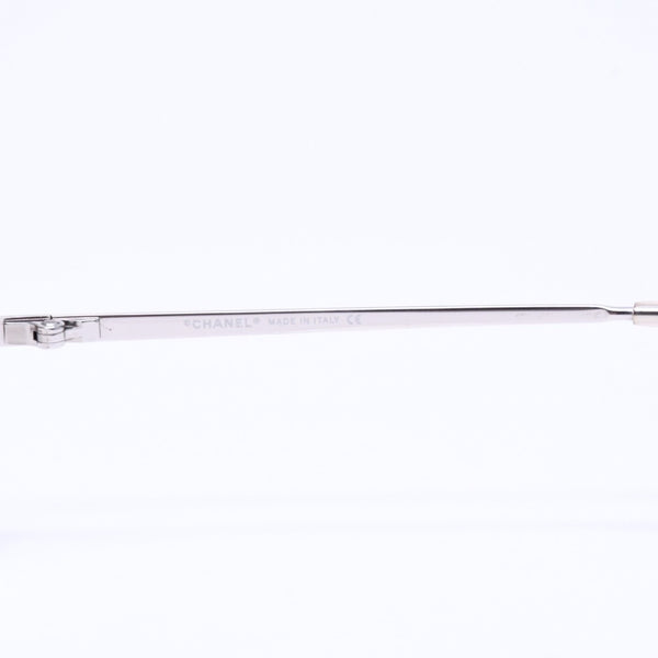 極美品 CHANEL シャネル リムレス サングラス アイウェア 4017 c.124/6I サイズ62□17 120 ココマーク シルバー グレー 中古 4a006793