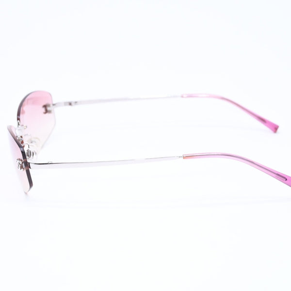 CHANEL シャネル リムレス サングラス アイウェア 4002 c.124/58 サイズ57□19 130 ココマーク ピンク グラデーション 美品 中古 4a006812