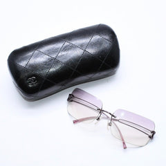 極美品 CHANEL シャネル リムレス サングラス サイドココマーク ラベンダー ライトブラウングラデーション サイズ62◻︎16 中古 4a006813