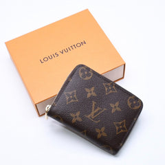 新品同様 LOUIS VUITTON ルイヴィトン ジッピー コインパース M60067 モノグラムキャンバス ミニウォレット 小銭入れ 財布 ブラウン ゴールド金具 中古 4a006567