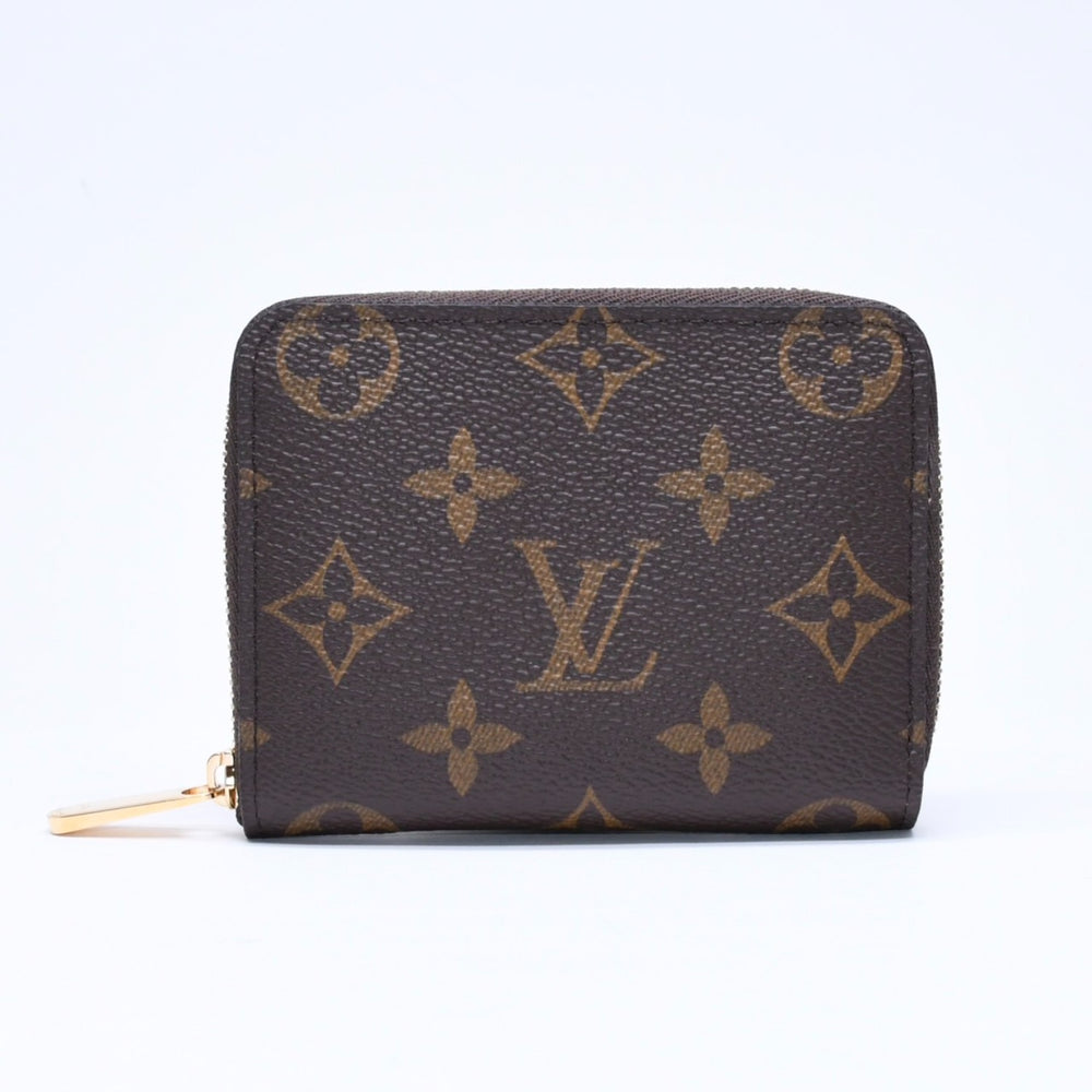 新品同様 LOUIS VUITTON ルイヴィトン ジッピー コインパース M60067 モノグラムキャンバス ミニウォレット 小銭入れ 財布 ブラウン ゴールド金具 中古 4a006567