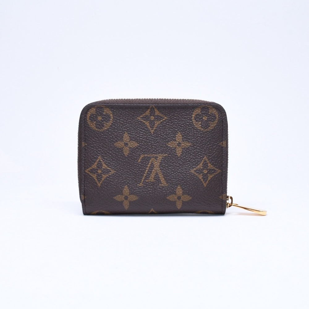 新品同様 LOUIS VUITTON ルイヴィトン ジッピー コインパース M60067 モノグラムキャンバス ミニウォレット 小銭入れ 財布 ブラウン ゴールド金具 中古 4a006567