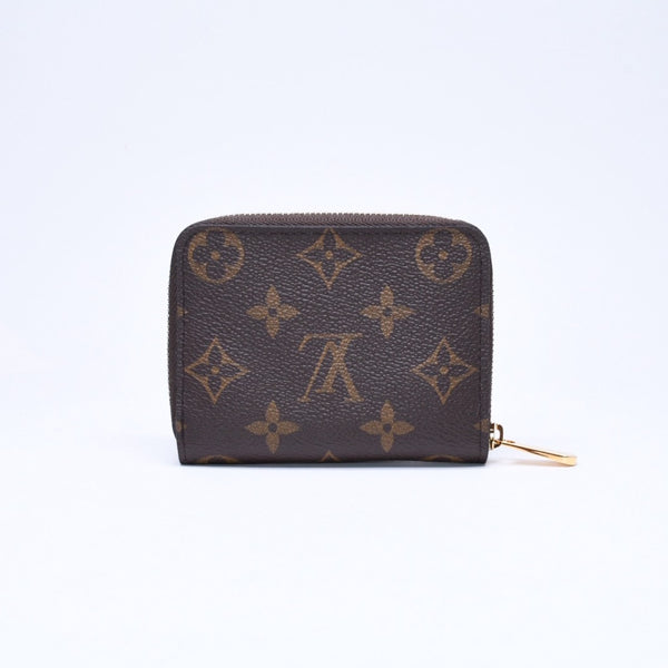 新品同様 LOUIS VUITTON ルイヴィトン ジッピー コインパース M60067 モノグラムキャンバス ミニウォレット 小銭入れ 財布 ブラウン ゴールド金具 中古 4a006567