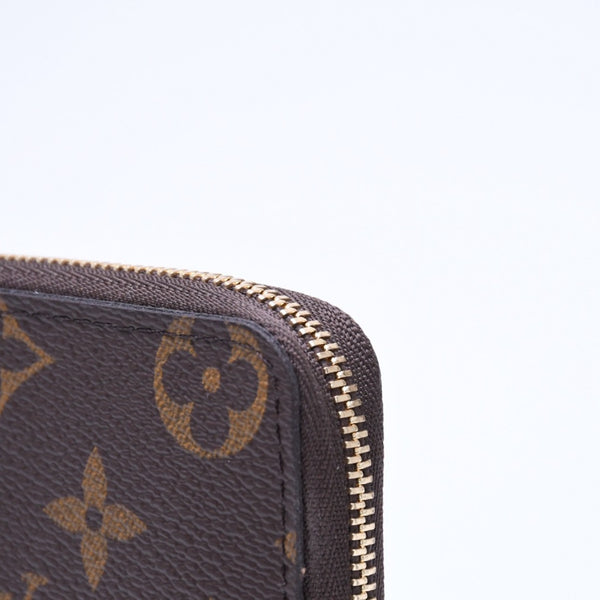 新品同様 LOUIS VUITTON ルイヴィトン ジッピー コインパース M60067 モノグラムキャンバス ミニウォレット 小銭入れ 財布 ブラウン ゴールド金具 中古 4a006567