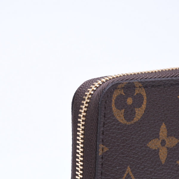 新品同様 LOUIS VUITTON ルイヴィトン ジッピー コインパース M60067 モノグラムキャンバス ミニウォレット 小銭入れ 財布 ブラウン ゴールド金具 中古 4a006567
