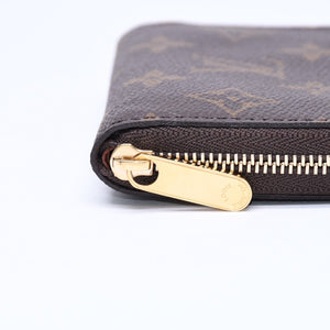 新品同様 LOUIS VUITTON ルイヴィトン ジッピー コインパース M60067 モノグラムキャンバス ミニウォレット 小銭入れ 財布 ブラウン ゴールド金具 中古 4a006567
