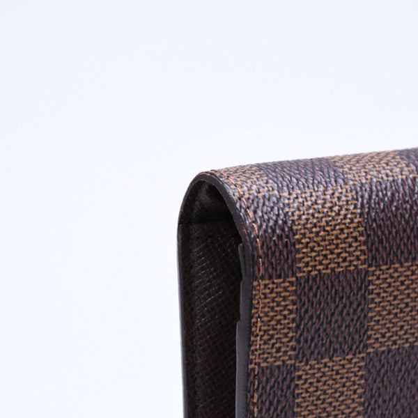 極美品 LOUIS VUITTON ルイヴィトン ダミエ ポルトフォイユブラザ 長財布 N60017 PVC レザー ブラウン ゴールド 中古 4a006574