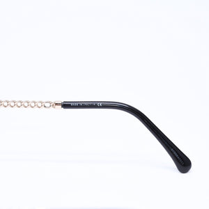 極美品 CHANEL シャネル チェーン付き サングラス 4242 イタリア製 メタル ゴールド金具 サイズ 55◻︎17 中古 4a006788