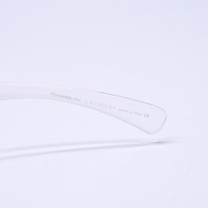 極美品 CHANEL シャネル リムレス サングラス アイウェア 4037 c.168/6M サイズ59□15 125 ココマーク オーロラ クリア 中古 4a006803